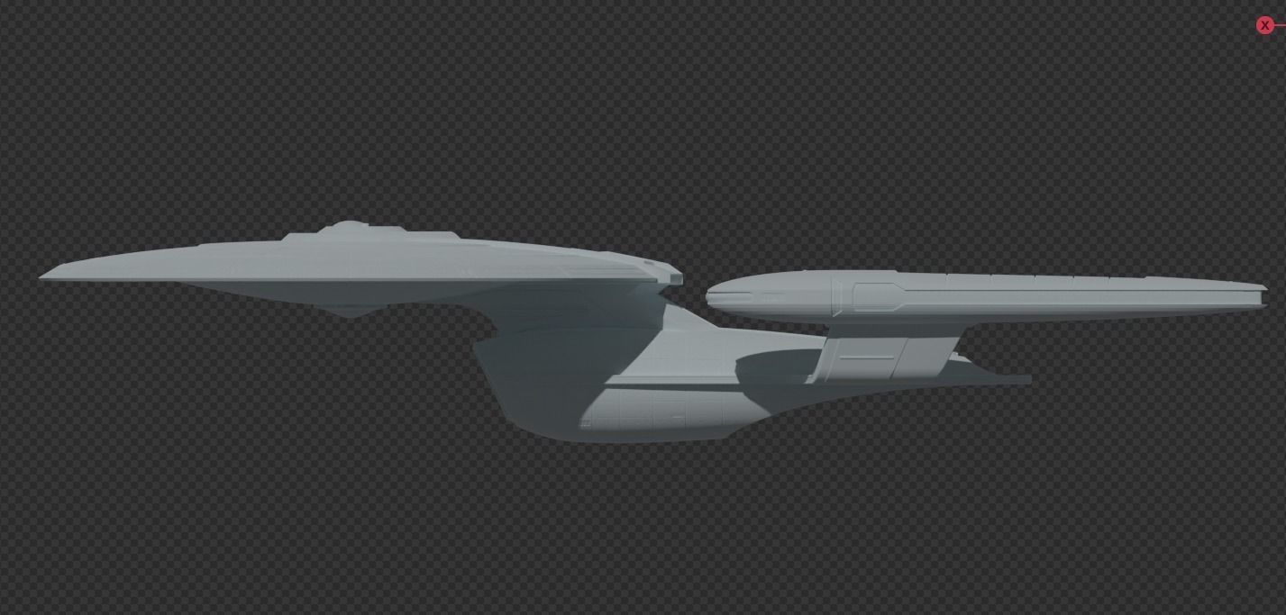 Ambassador class Redesign 3D print model_2