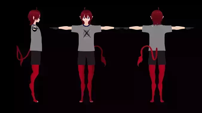 ANIME BOY FOX AVATAR READY TO GO FOR VRCHAT Low-poly 3D model