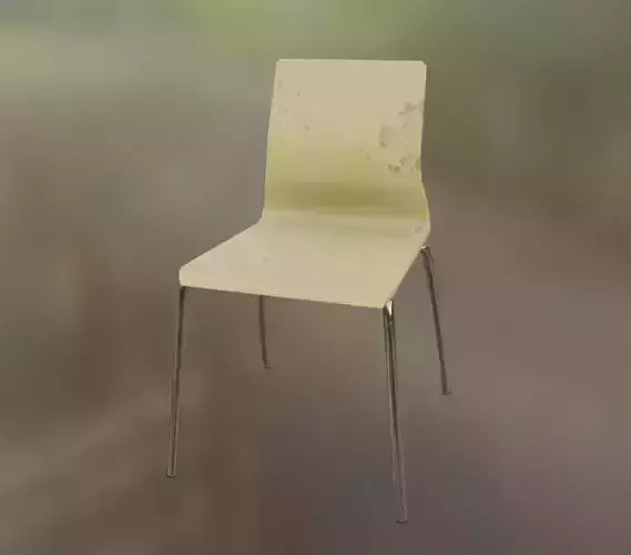 Scuffed and Stained Pipe Chair