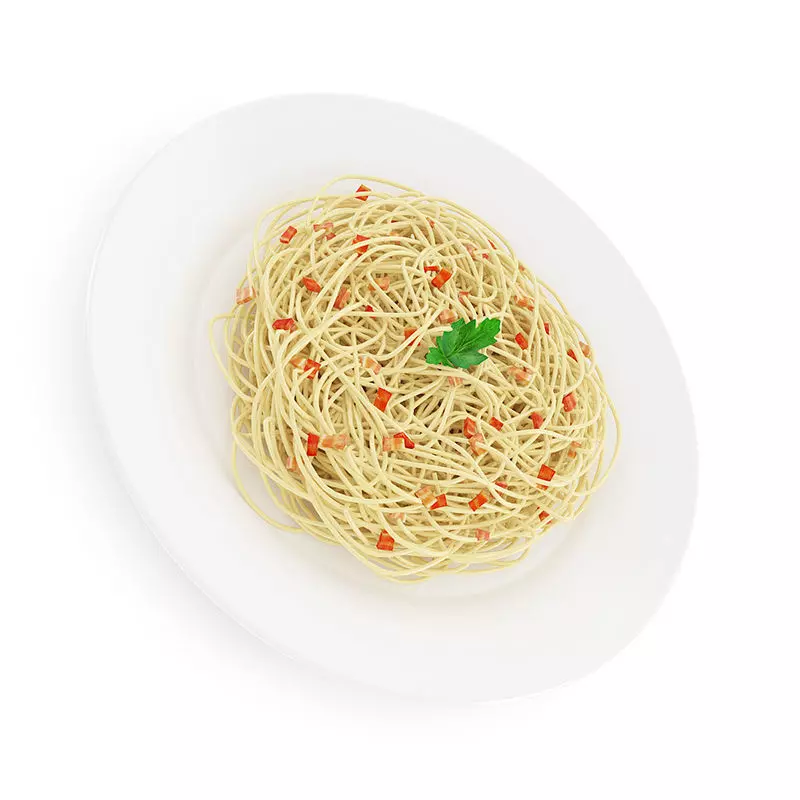 Spaghetti Carbonara 3D model_0