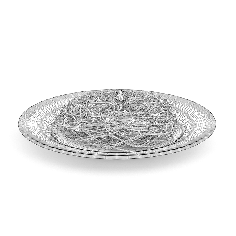 Spaghetti Carbonara 3D model_2