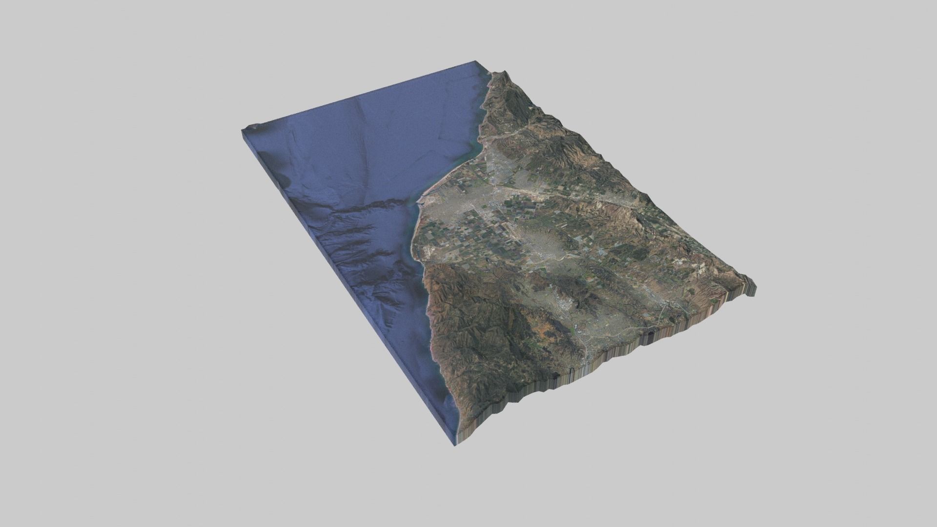 Oxnard City Low-poly 3D model_1