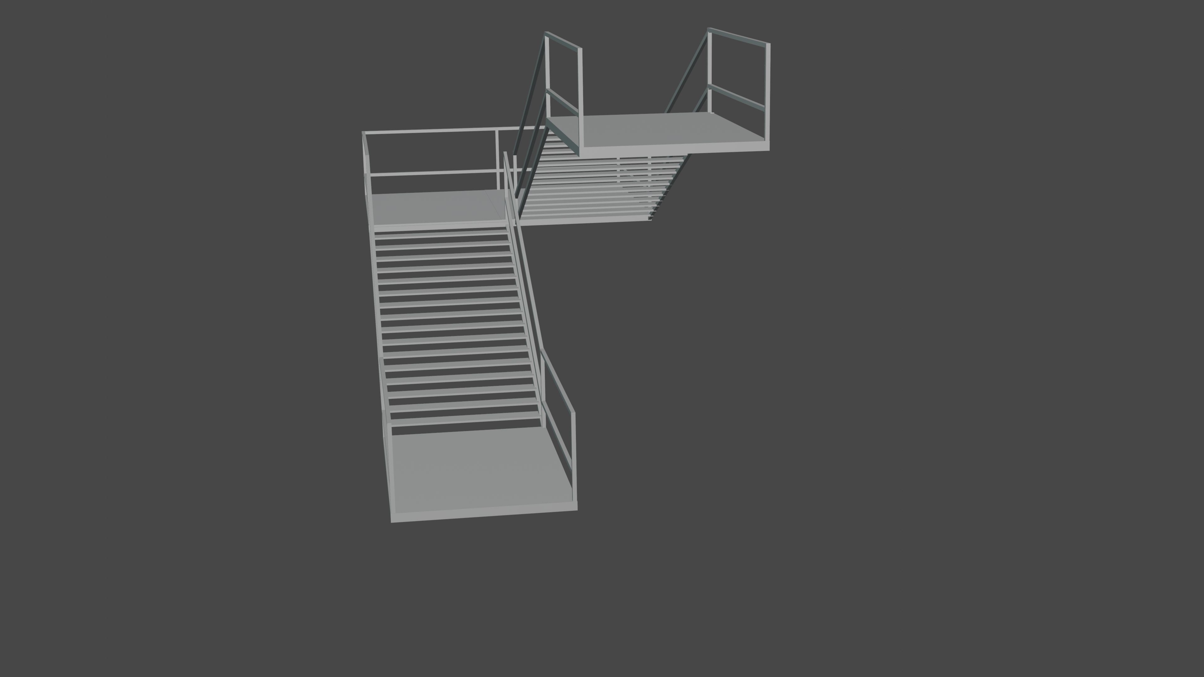 Old stairs  Free 3D model_2