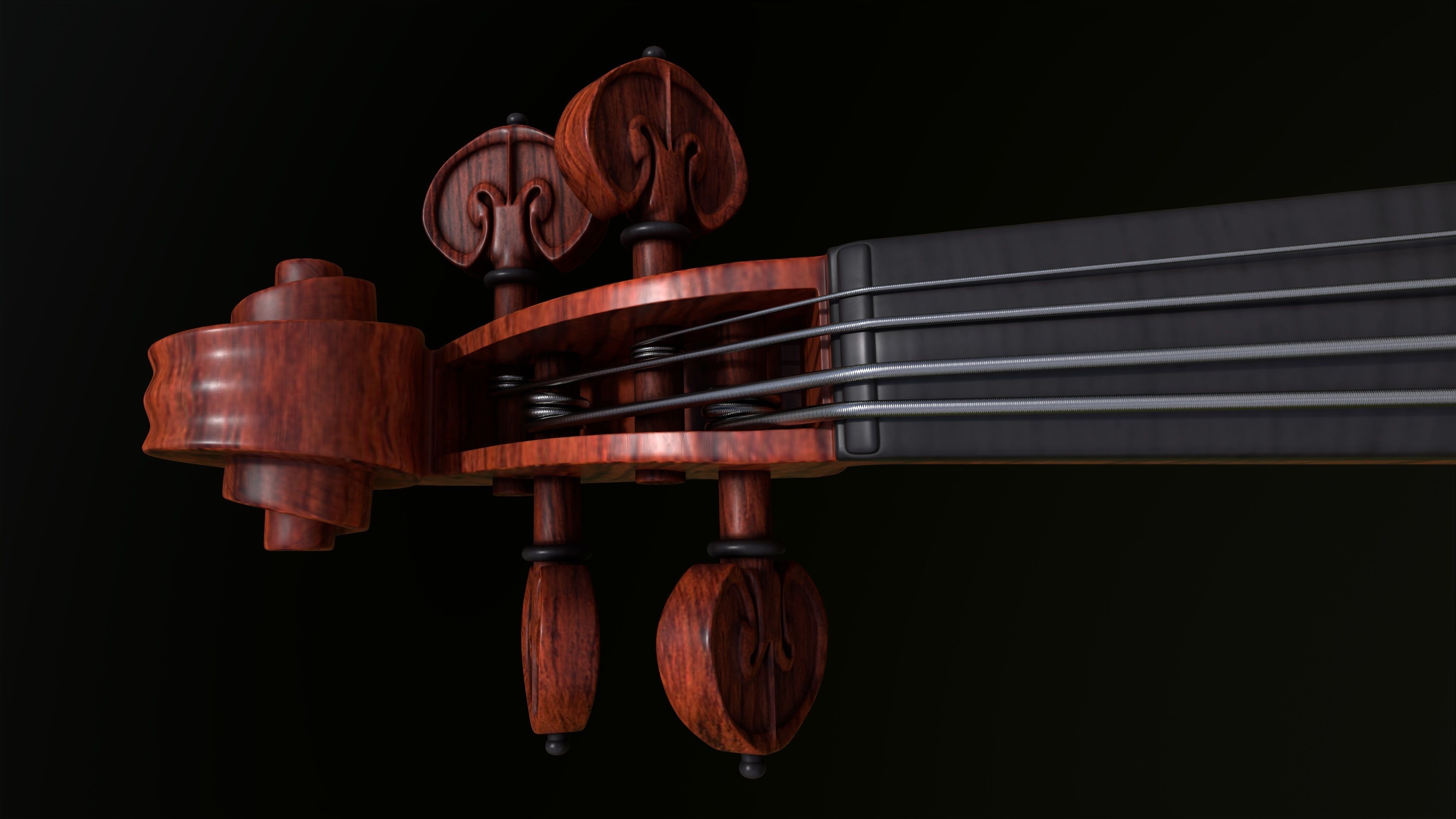 Violin 3D model_4
