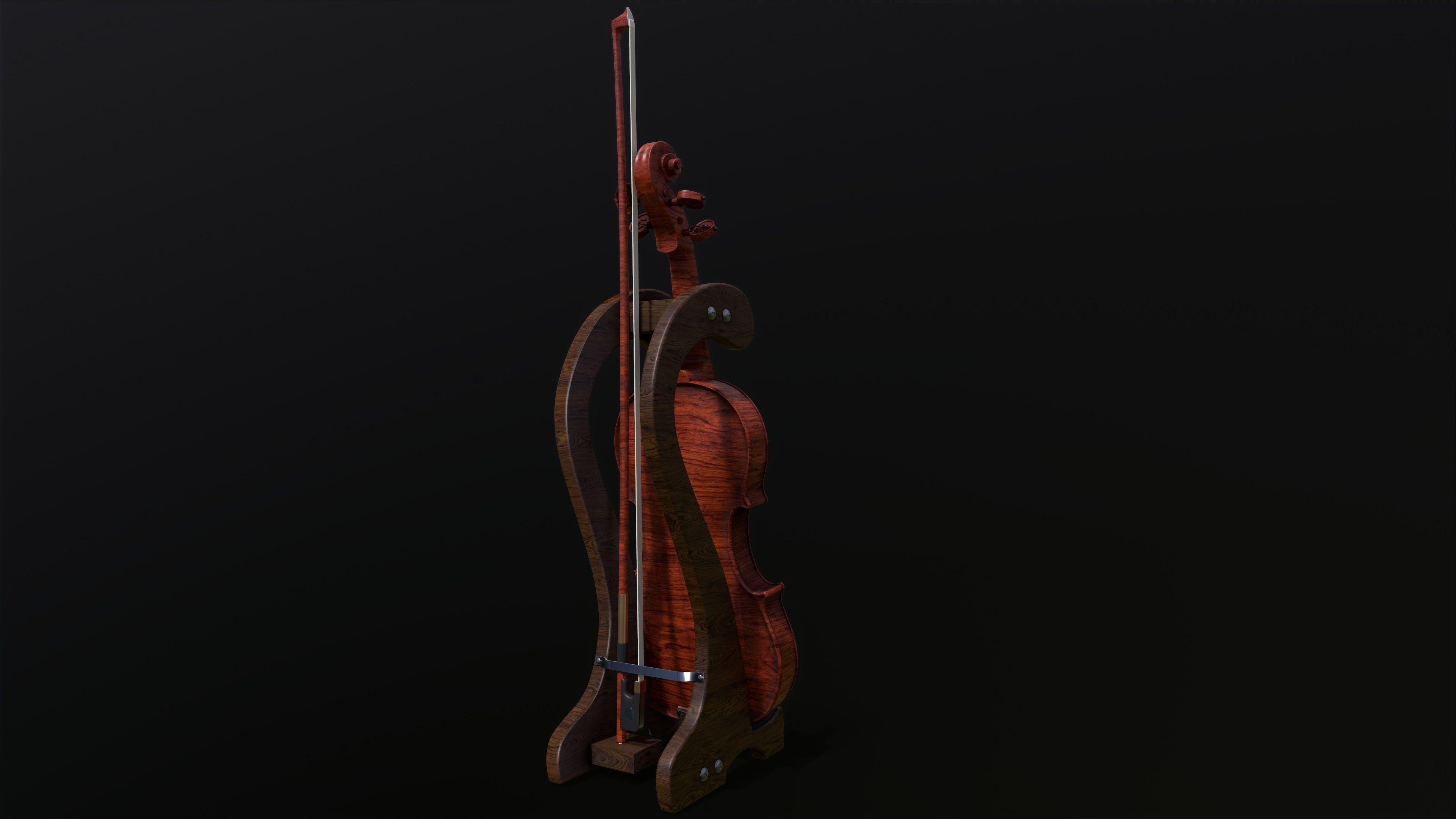 Violin 3D model_2