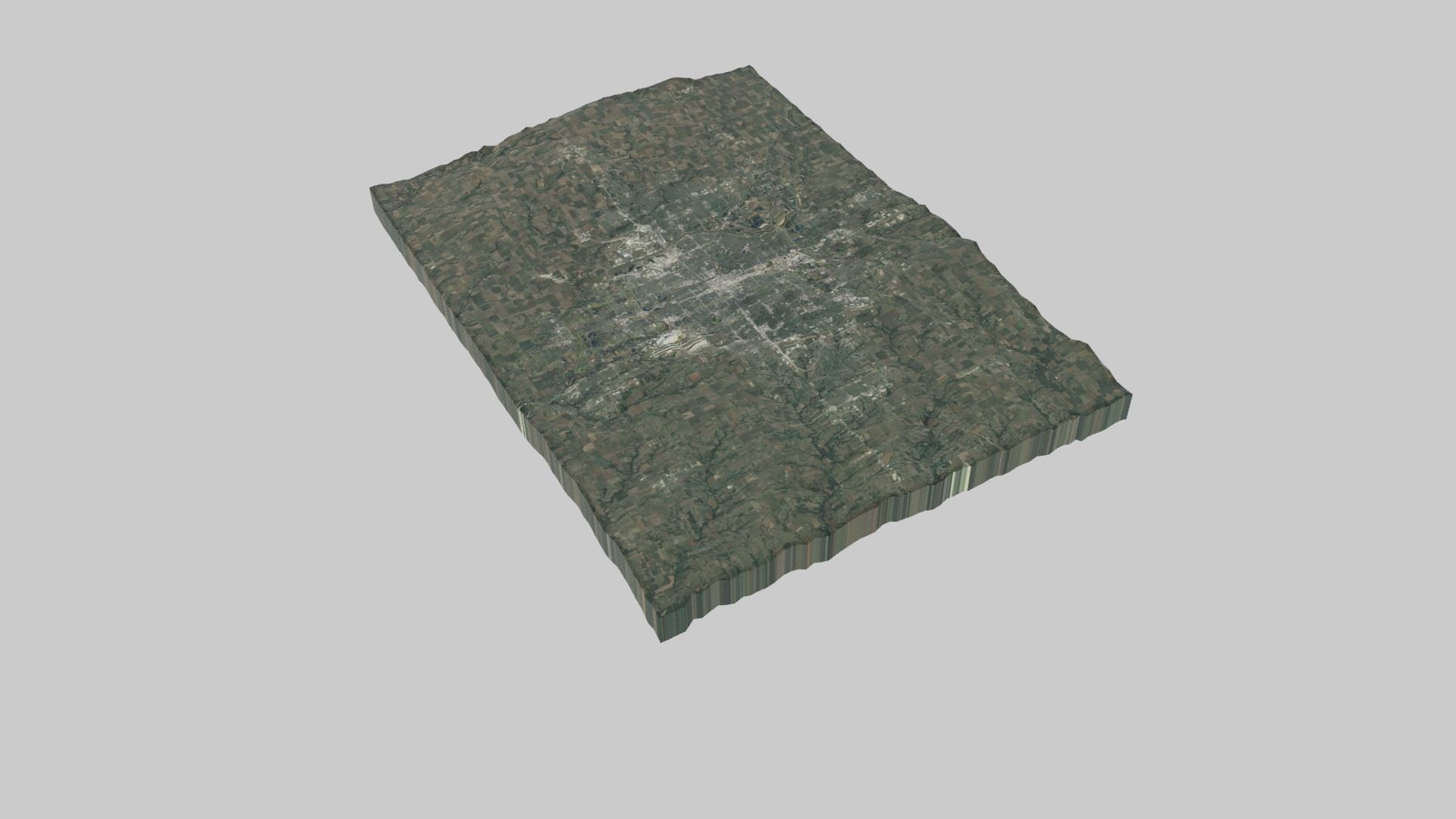 Wichita City Low-poly 3D model_1