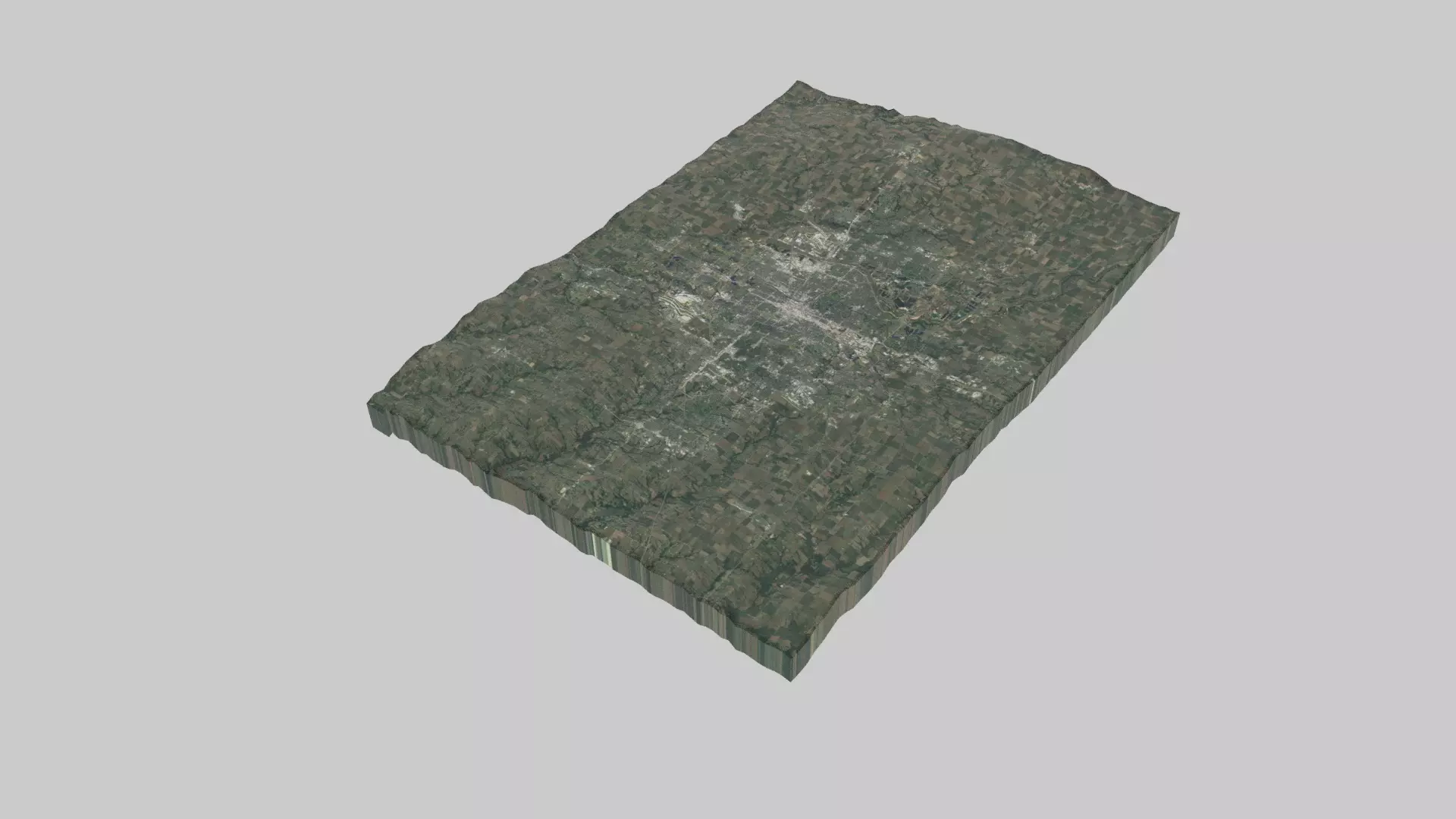 Wichita City Low-poly 3D model_0