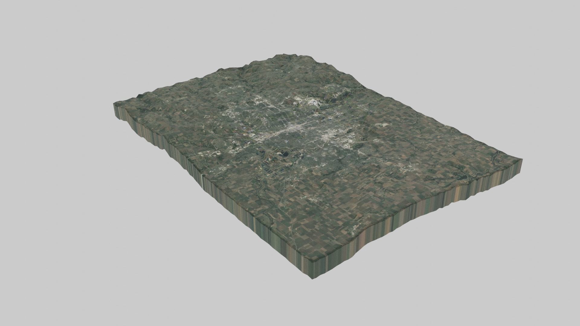 Wichita City Low-poly 3D model_5