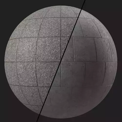 Tile Materials 33- Concrete Tiling By Gravel Sbsar Pbr Seamless