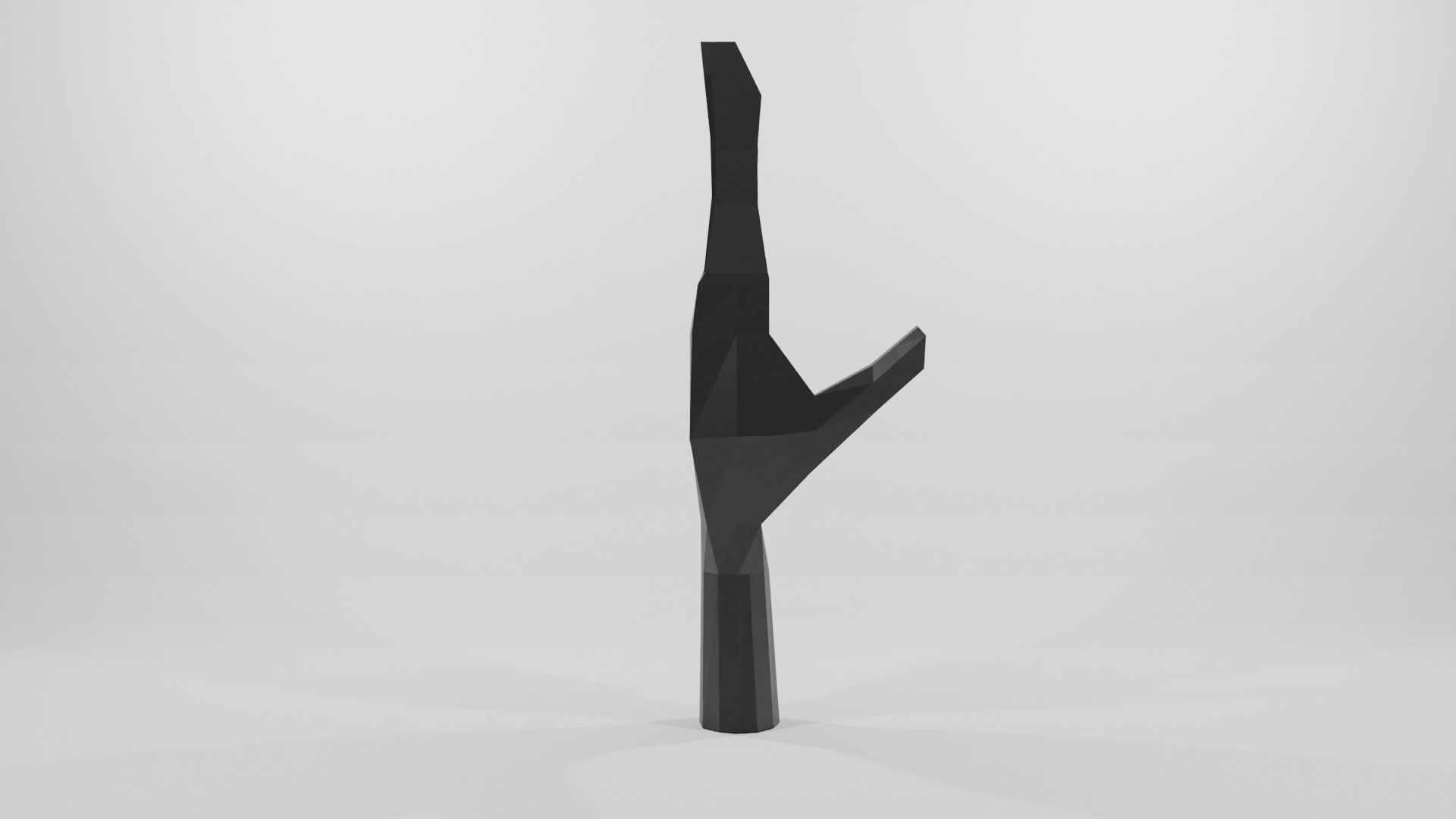 Basic Hand  Low-poly 3D model_1