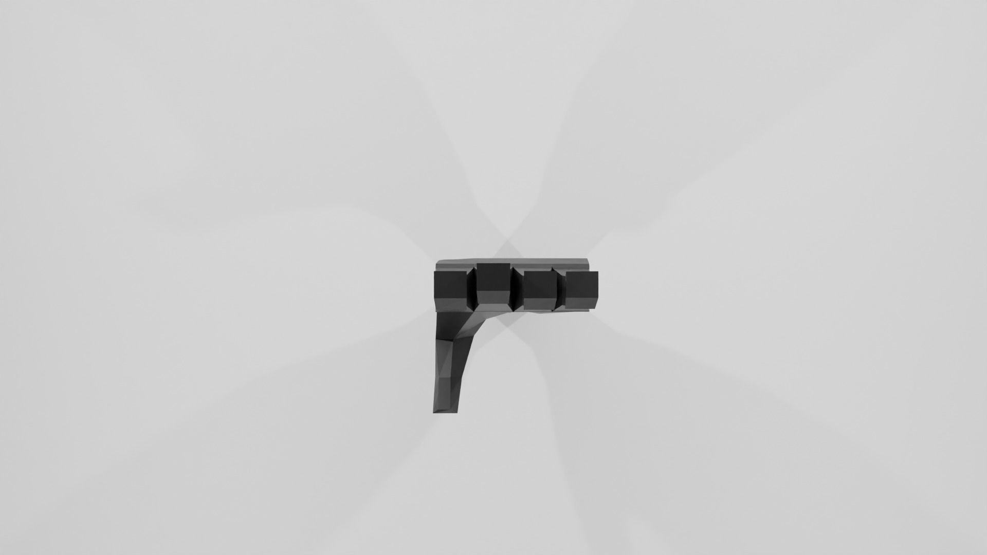 Basic Hand  Low-poly 3D model_4