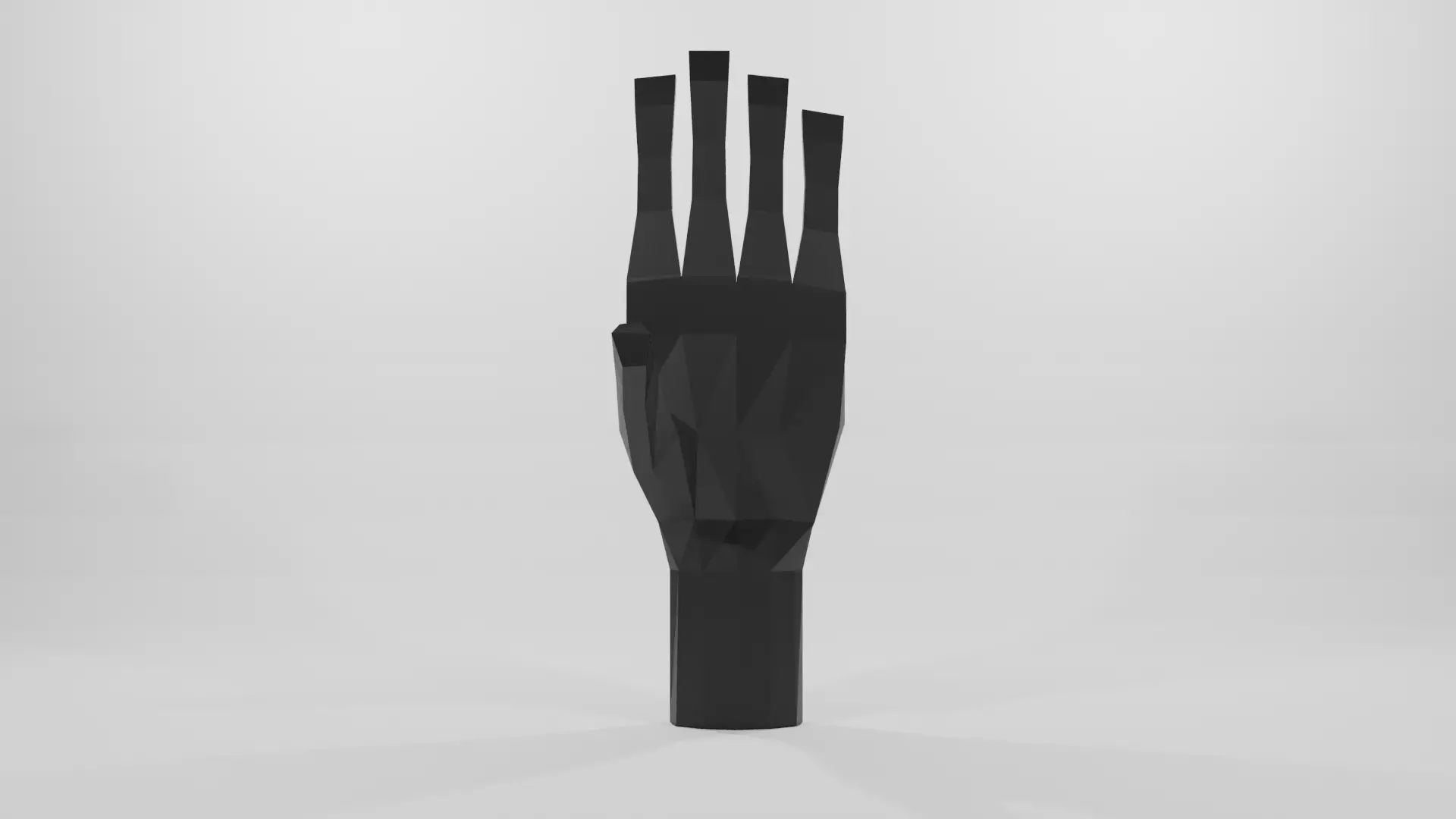 Basic Hand  Low-poly 3D model_0