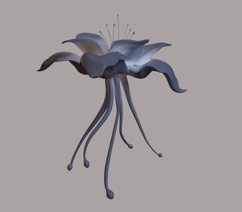 Etherial Pink Enchanting Flower 3D model_1