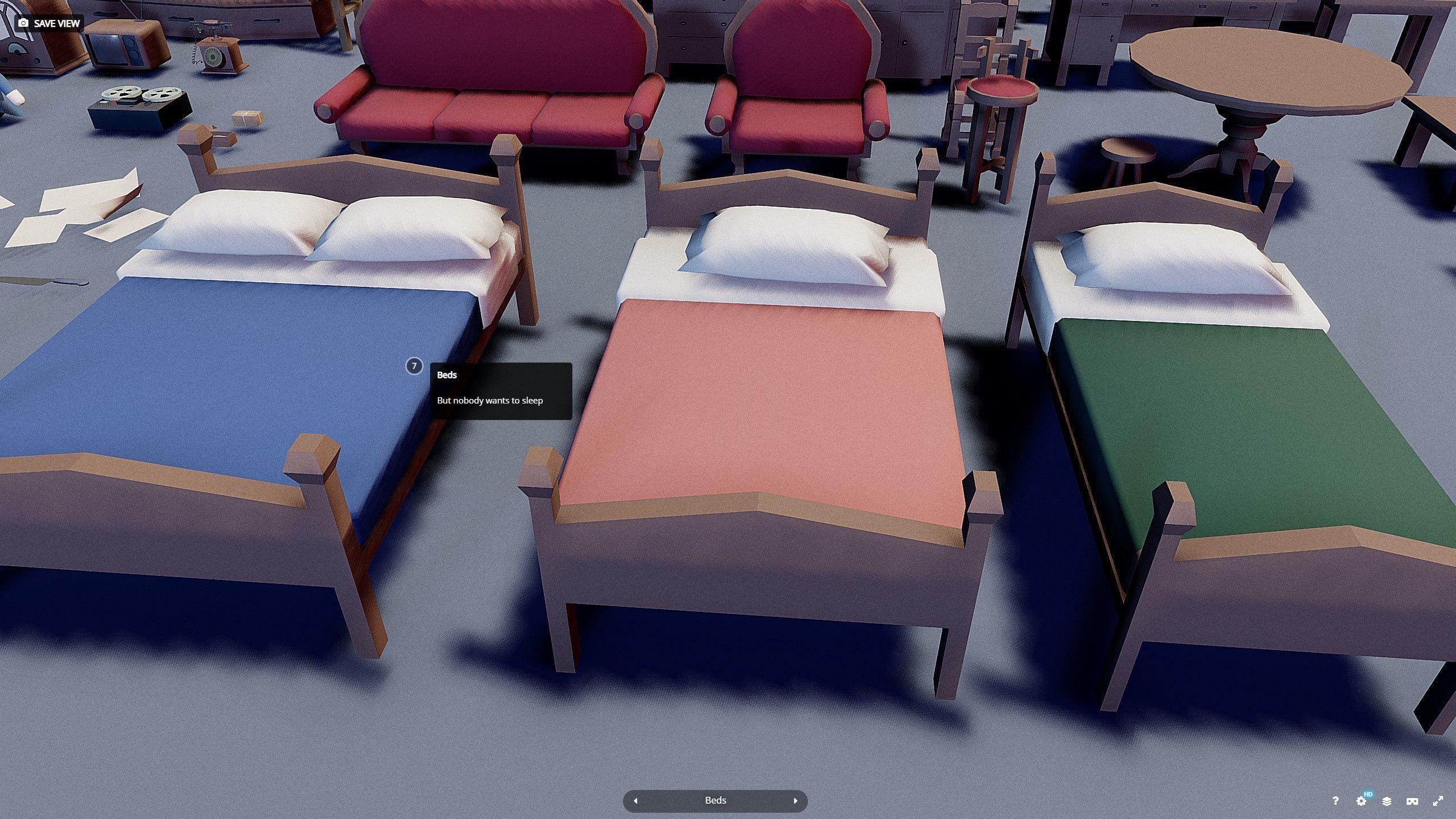 Horror modular House - Asset  Low-poly 3D model_12