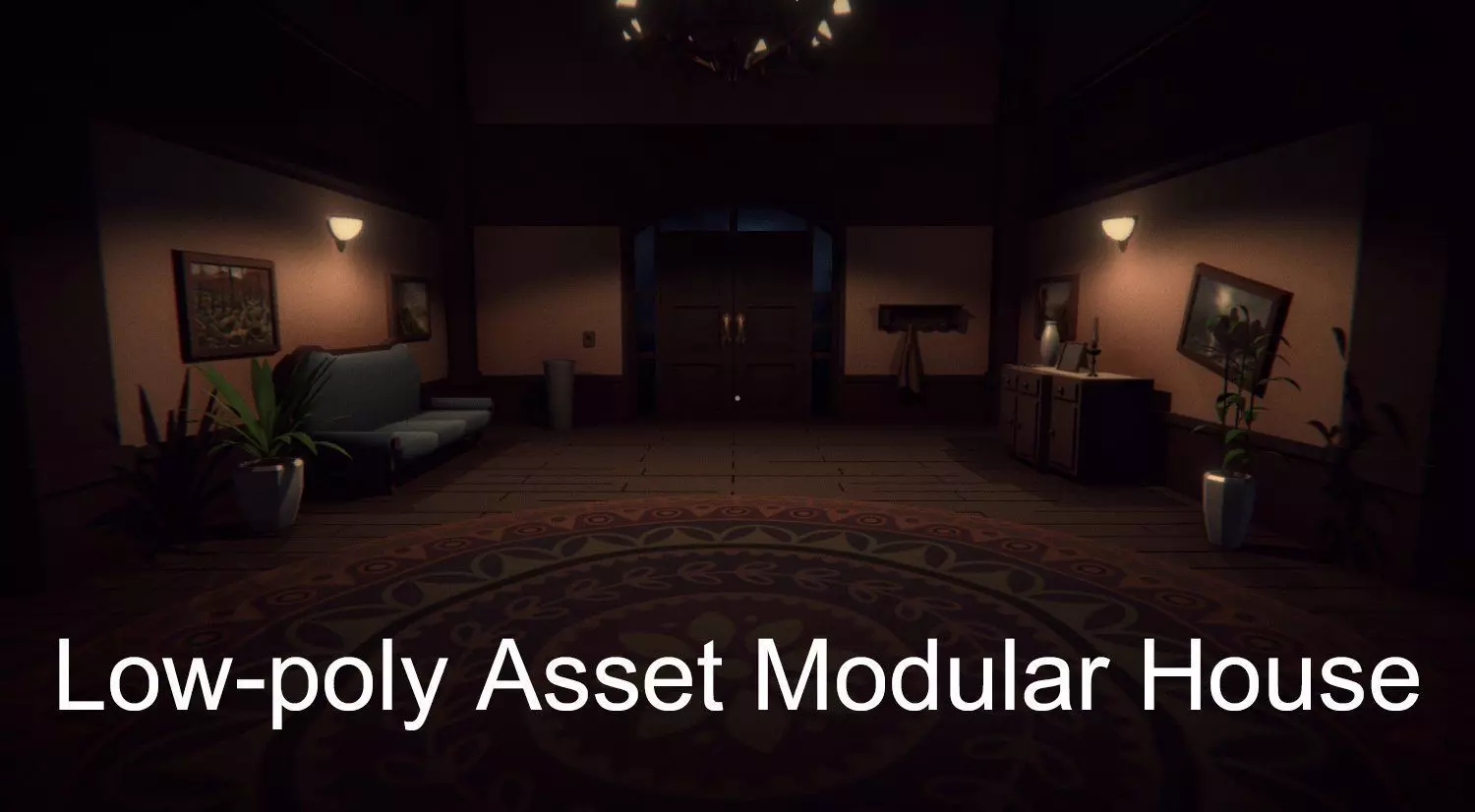 Horror modular House - Asset  Low-poly 3D model_0