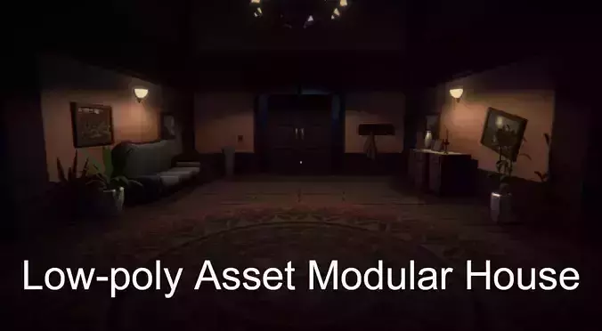 Horror modular House - Asset  Low-poly 3D model