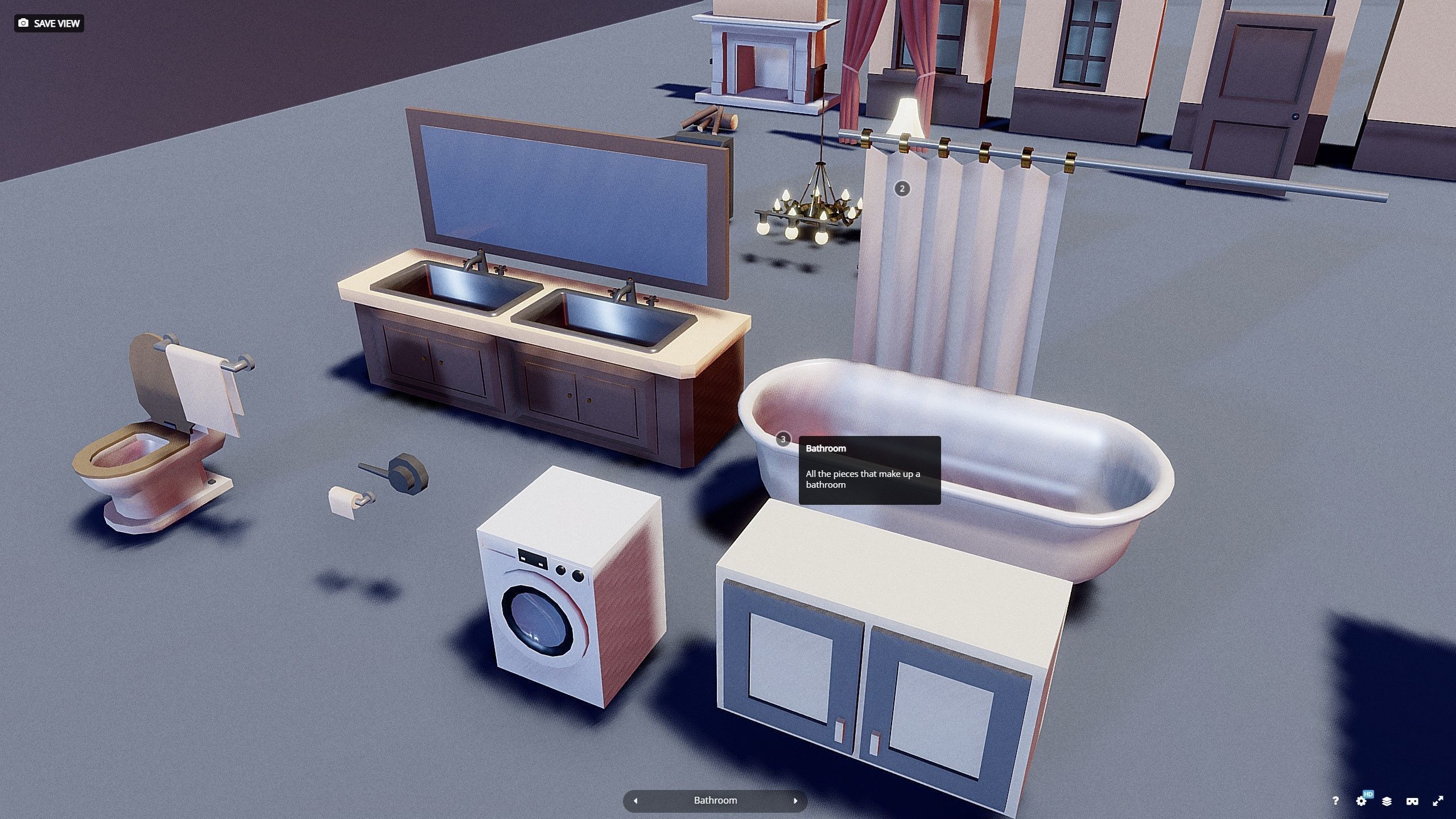 Horror modular House - Asset  Low-poly 3D model_13