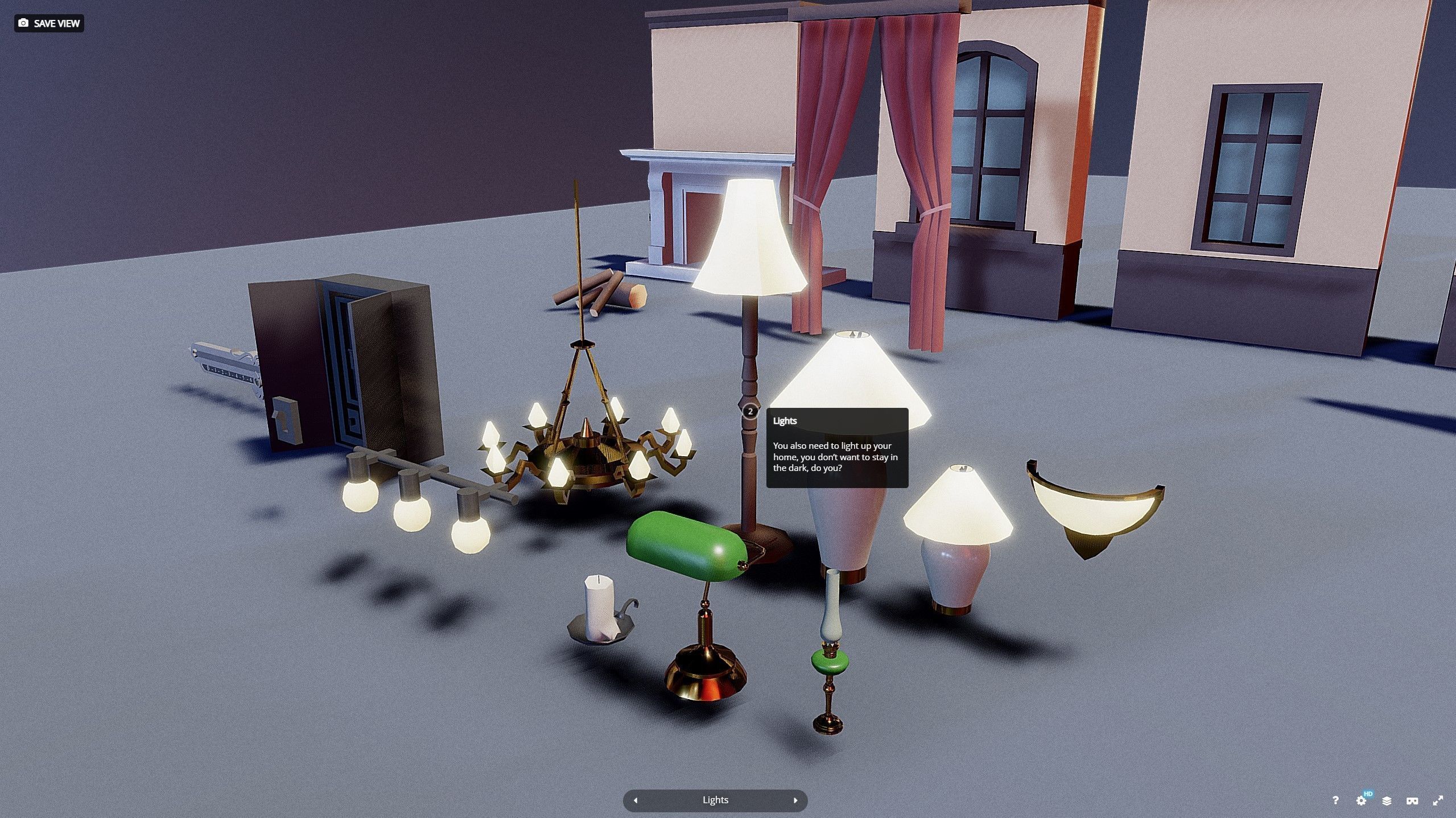 Horror modular House - Asset  Low-poly 3D model_14