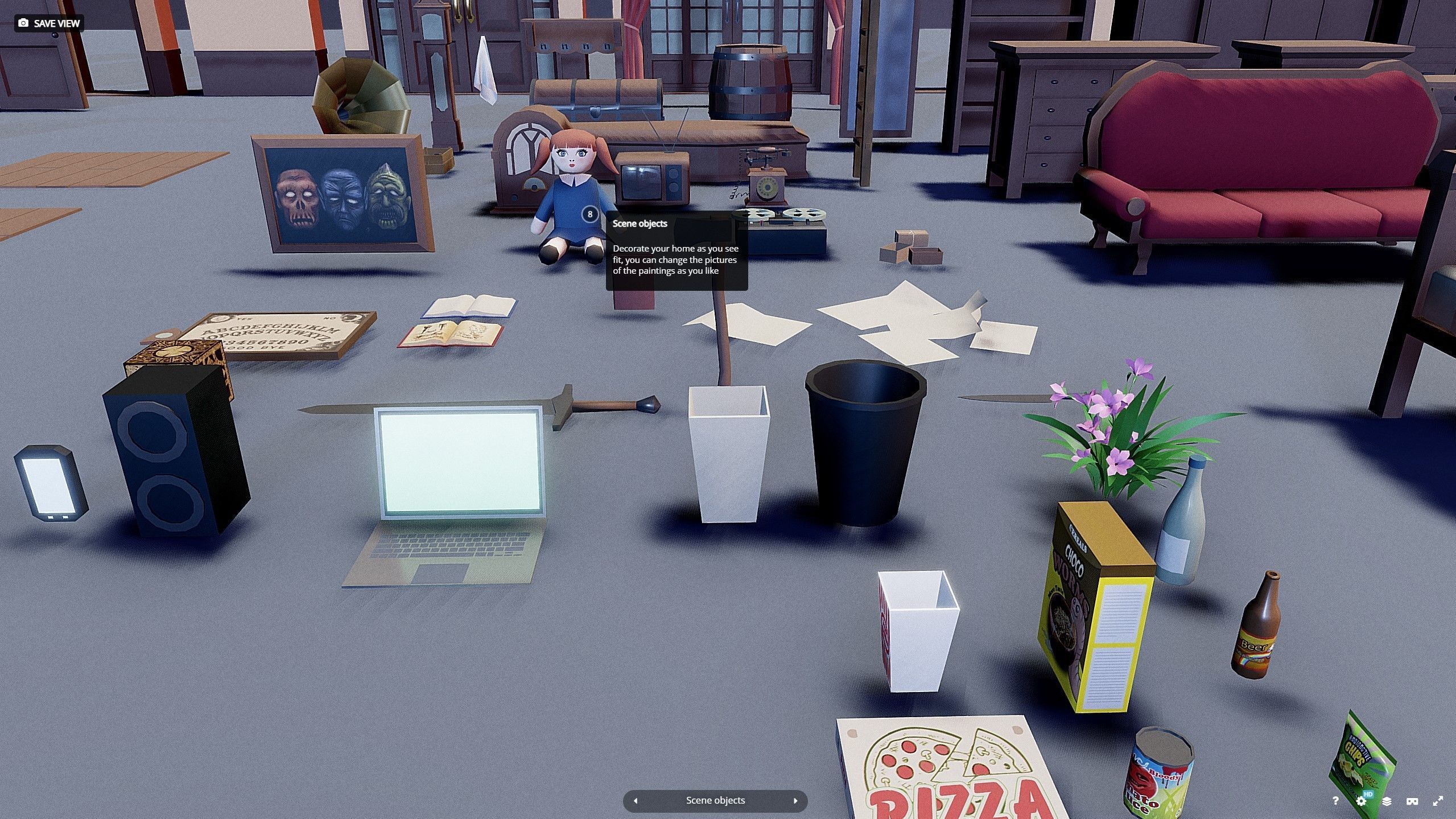 Horror modular House - Asset  Low-poly 3D model_15