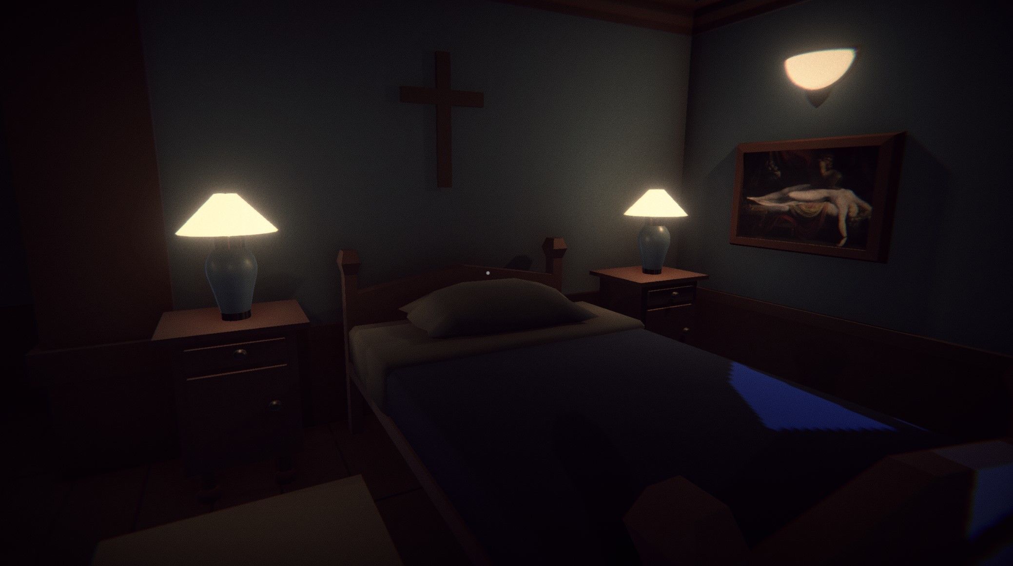 Horror modular House - Asset  Low-poly 3D model_5