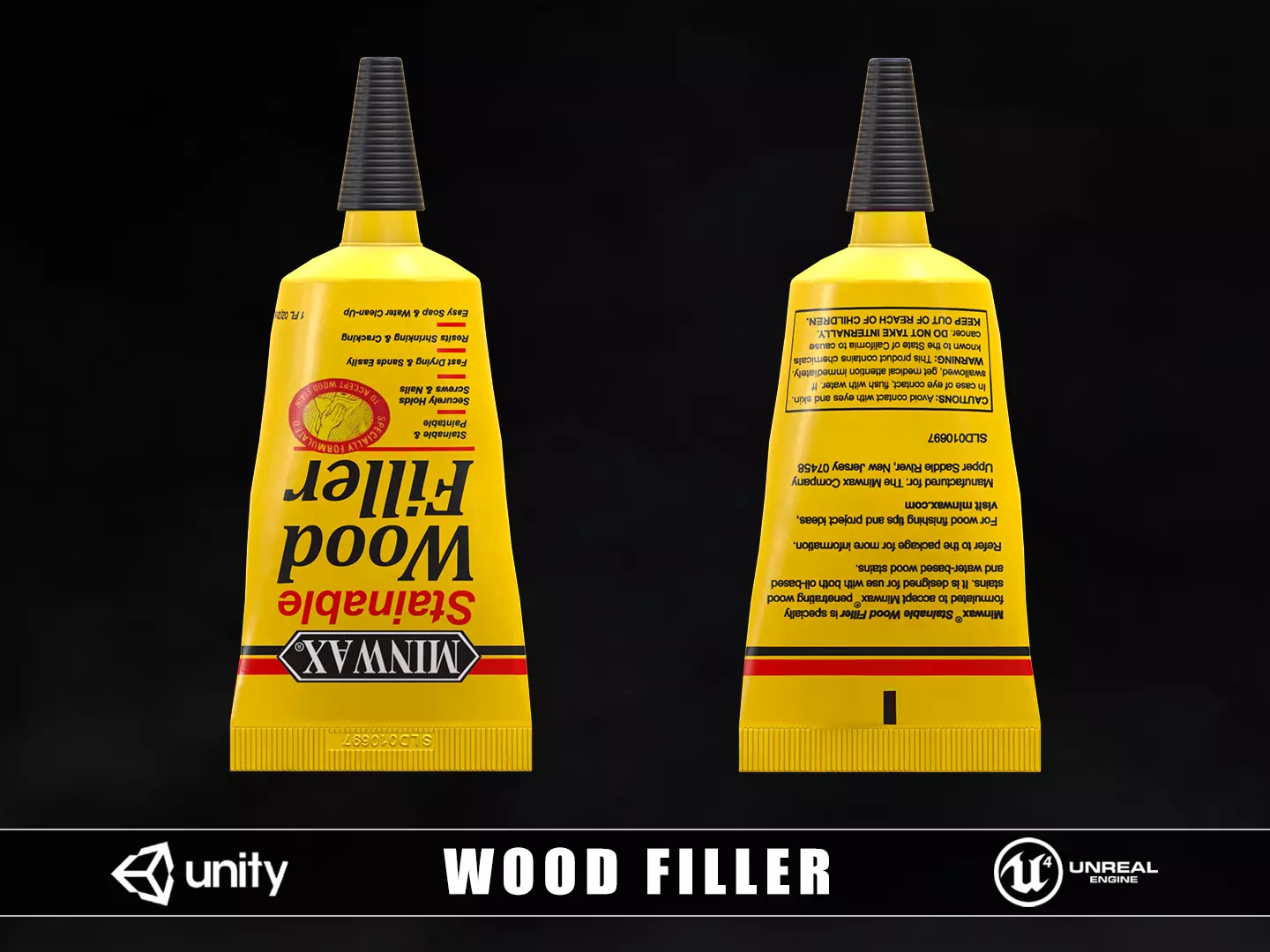 Wood Filler Low-poly 3D model_0