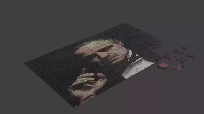 Don Corleone Puzzle Low-poly 3D model