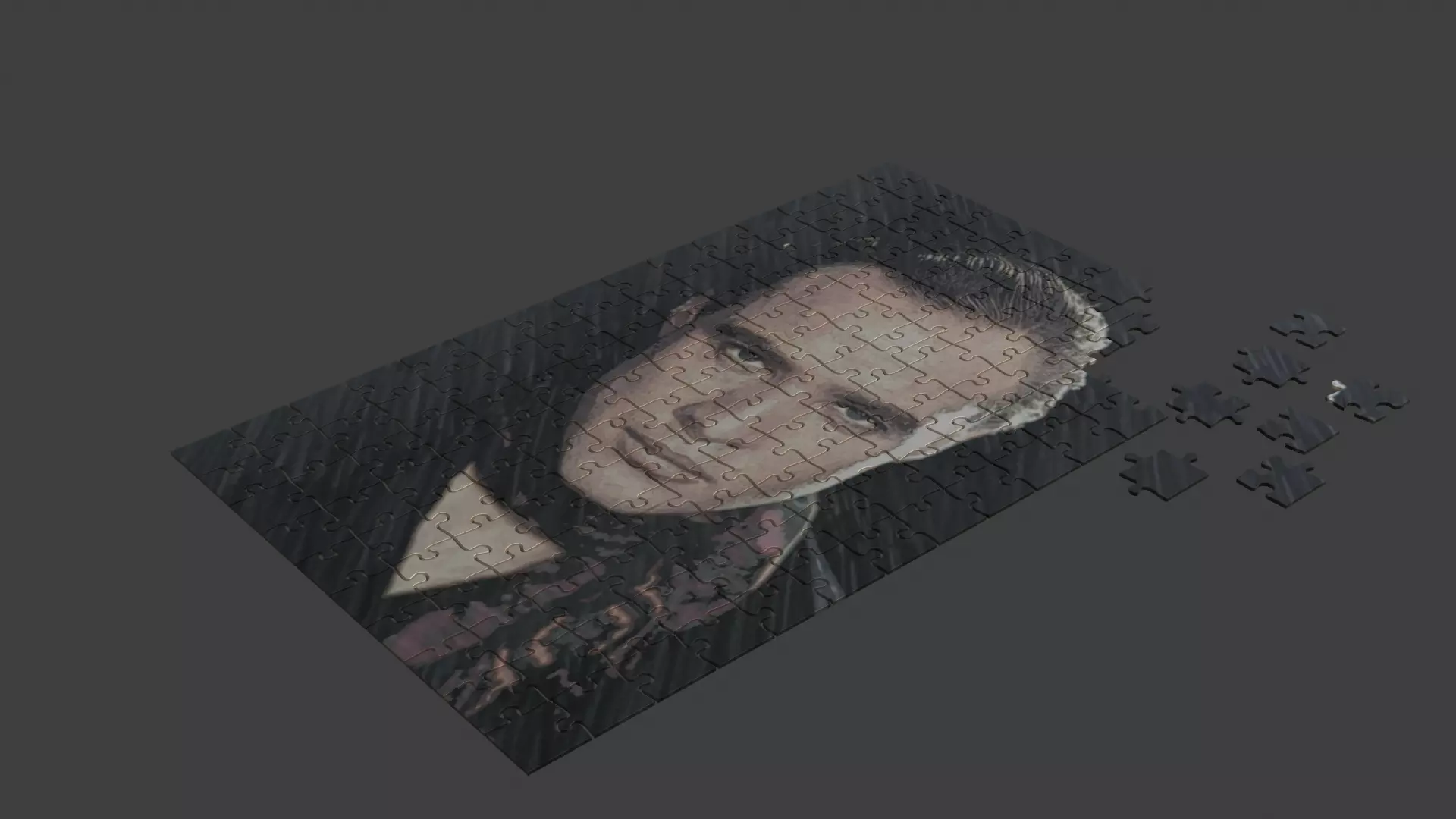 Marlon Brando Puzzle Low-poly 3D model_0