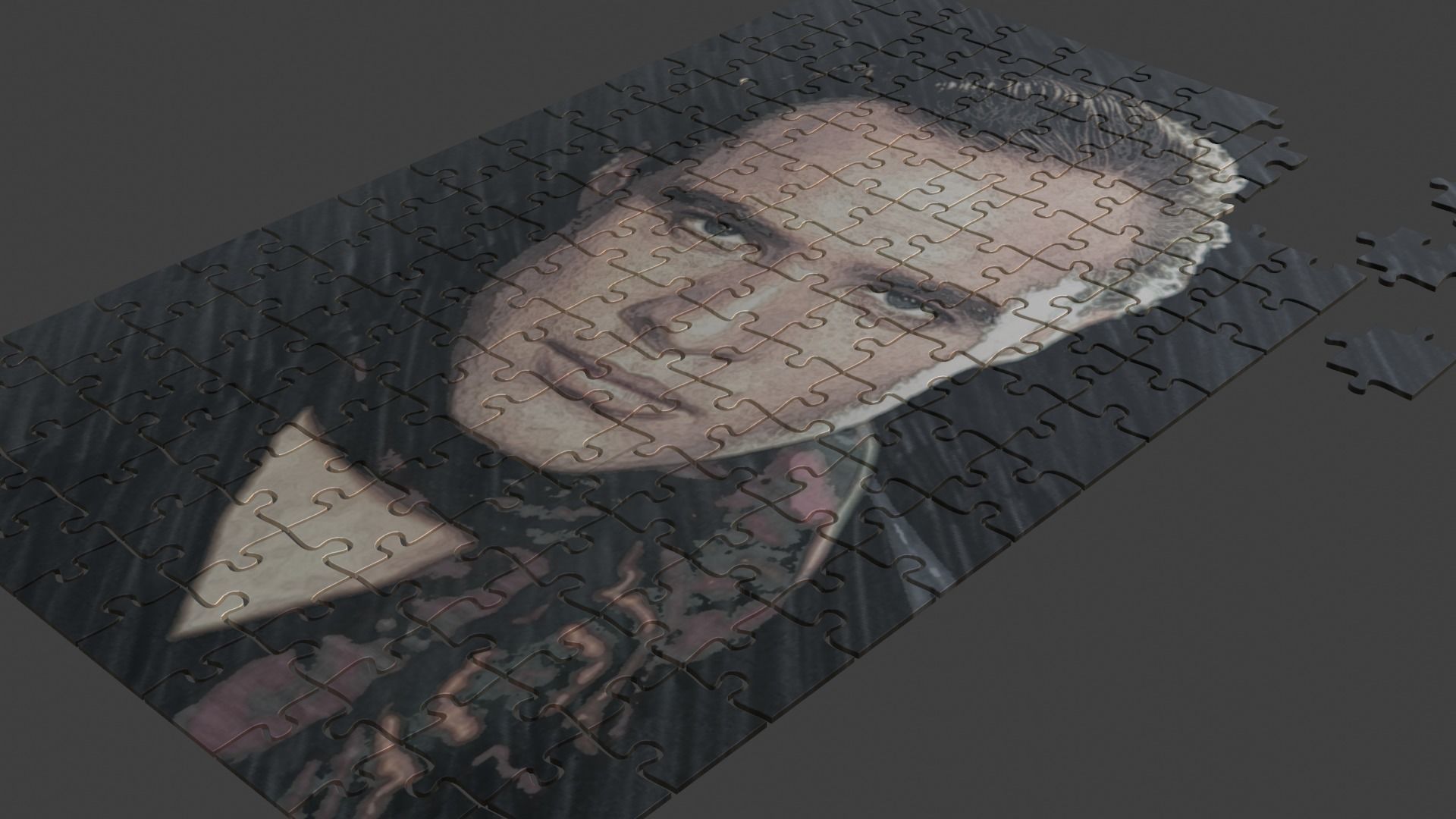 Marlon Brando Puzzle Low-poly 3D model_9