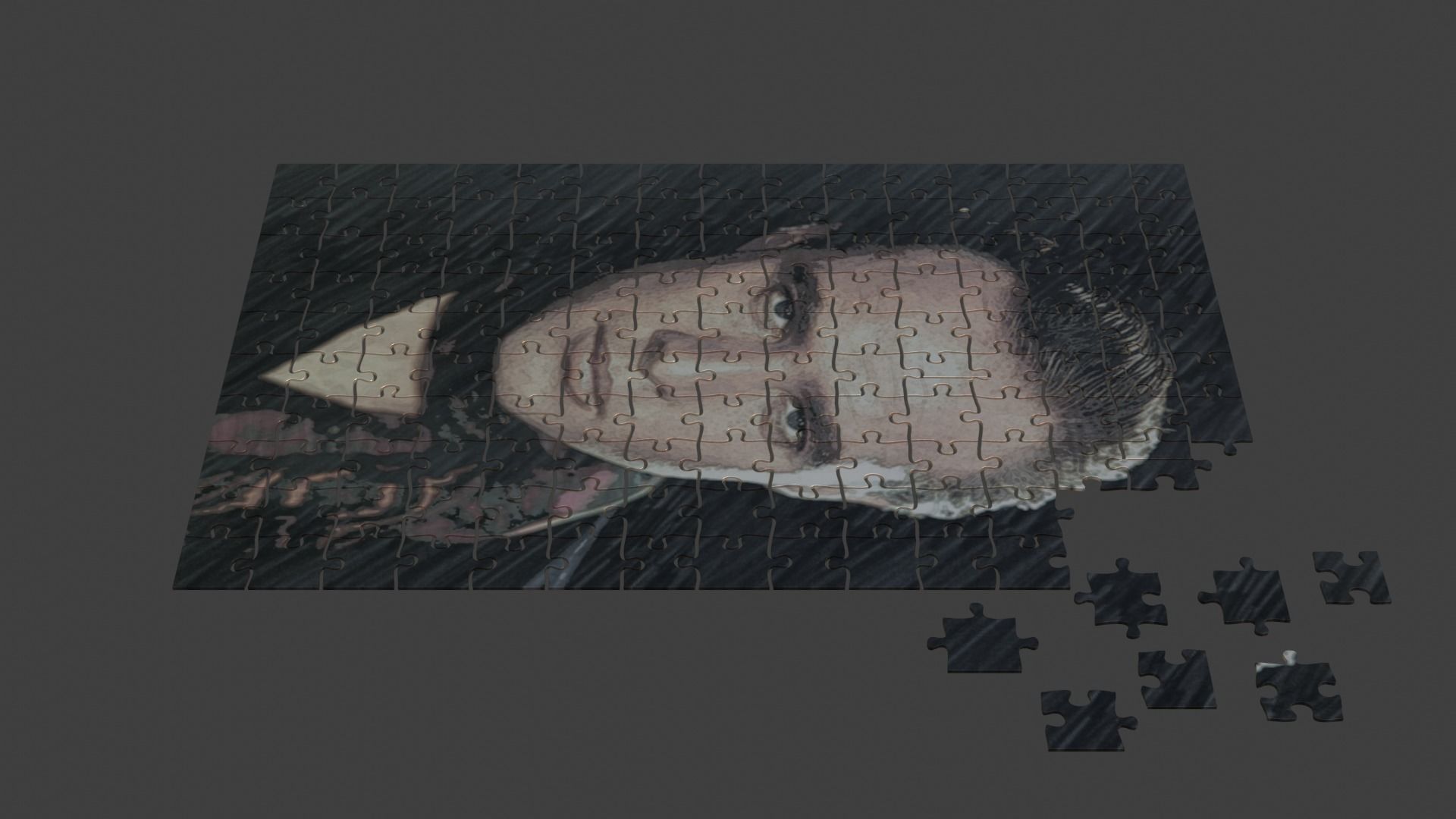 Marlon Brando Puzzle Low-poly 3D model_3