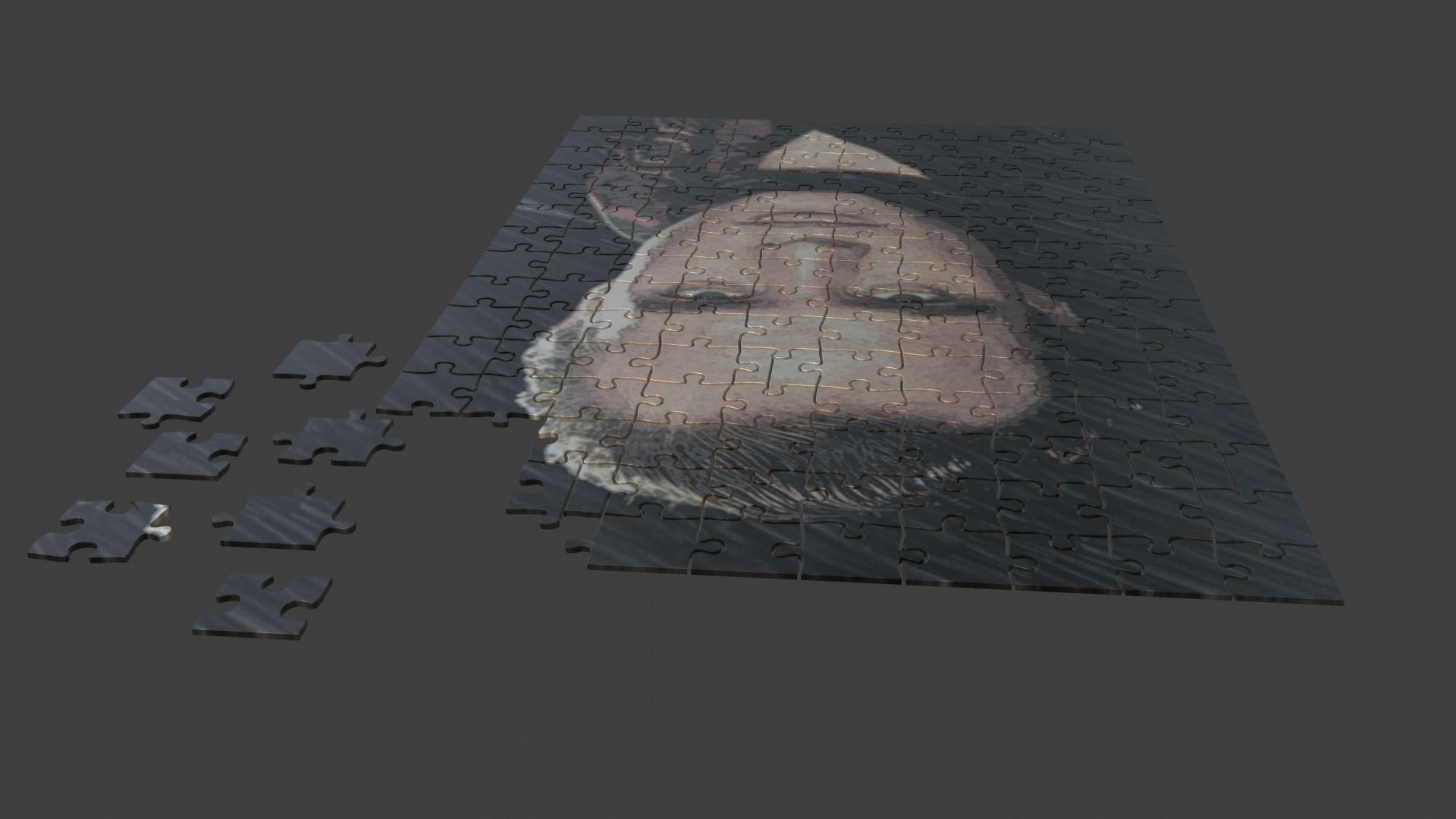 Marlon Brando Puzzle Low-poly 3D model_8