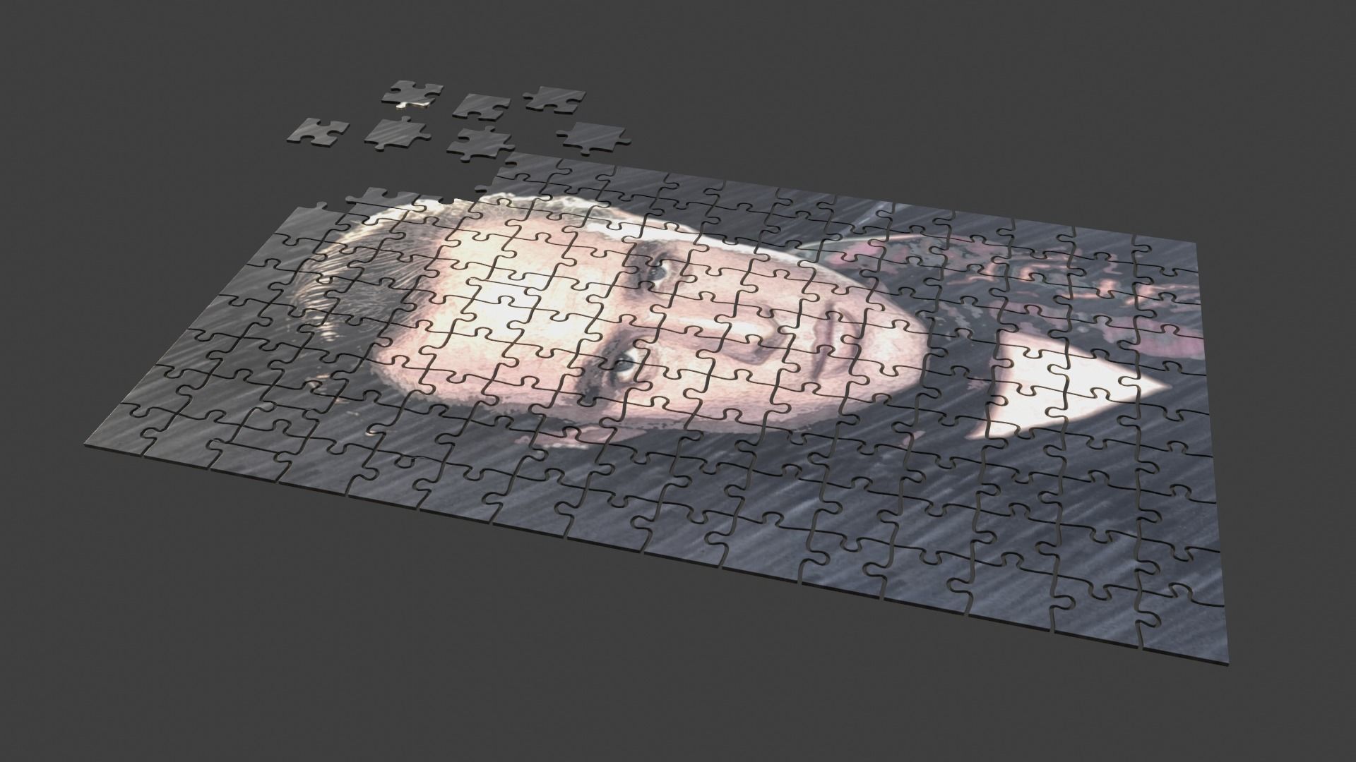 Marlon Brando Puzzle Low-poly 3D model_7