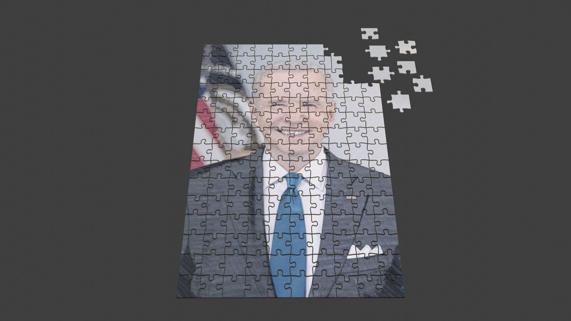 Joe Biden Puzzle Low-poly 3D model_2