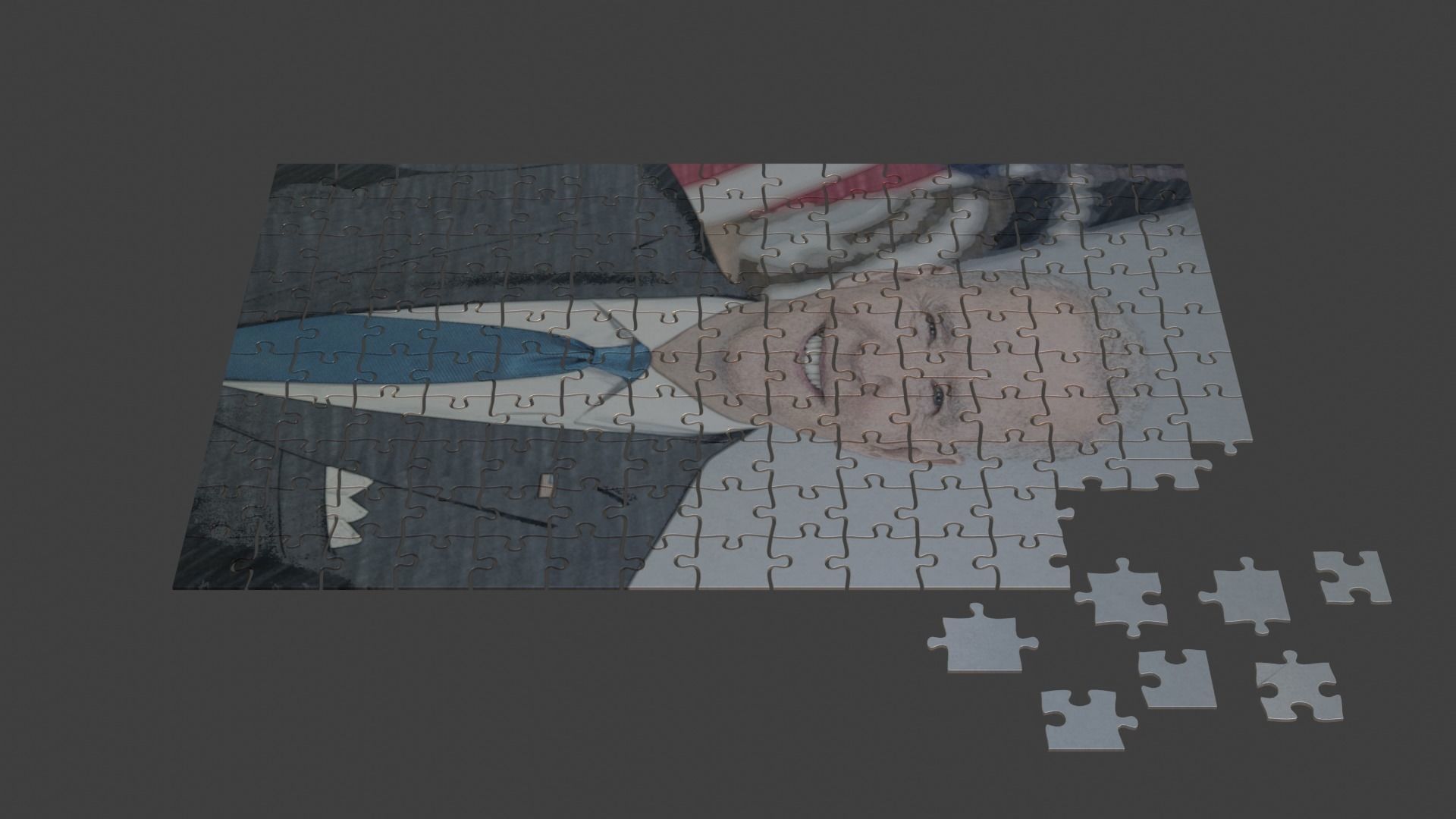 Joe Biden Puzzle Low-poly 3D model_3