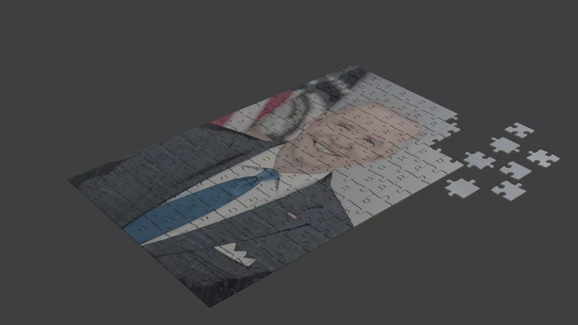 Joe Biden Puzzle Low-poly 3D model_0