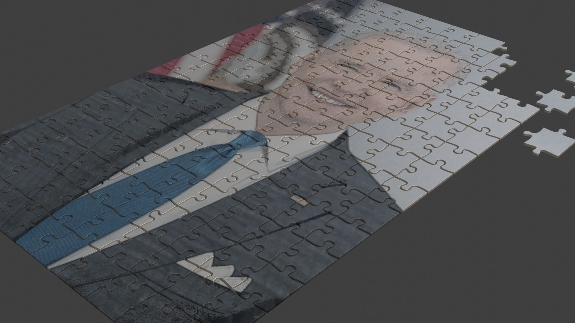 Joe Biden Puzzle Low-poly 3D model_9