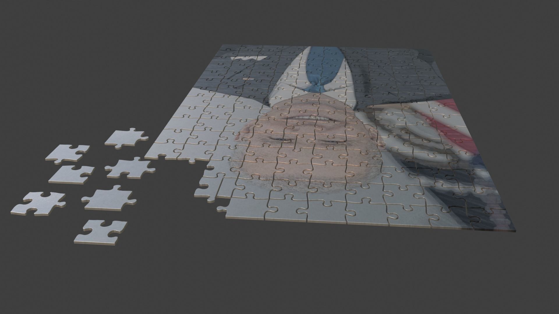 Joe Biden Puzzle Low-poly 3D model_8