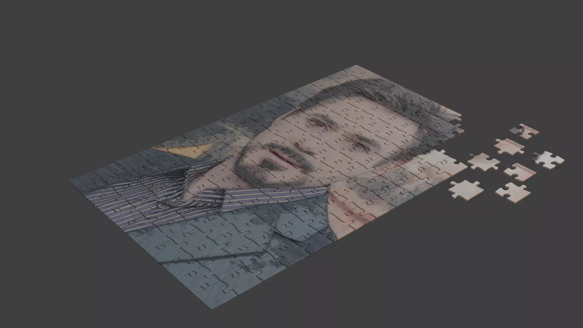 Robert Downey Puzzle Low-poly 3D model