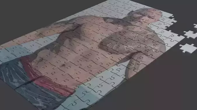 Dwayne Johnson Puzzle Low-poly 3D model