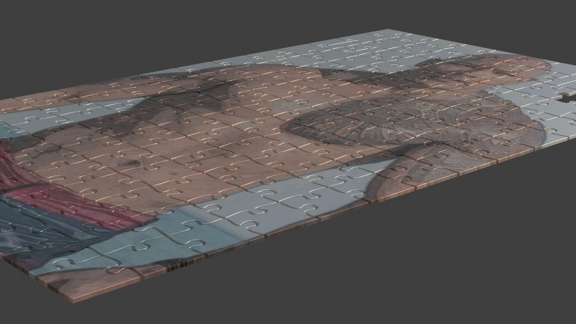 Dwayne Johnson Puzzle Low-poly 3D model_7