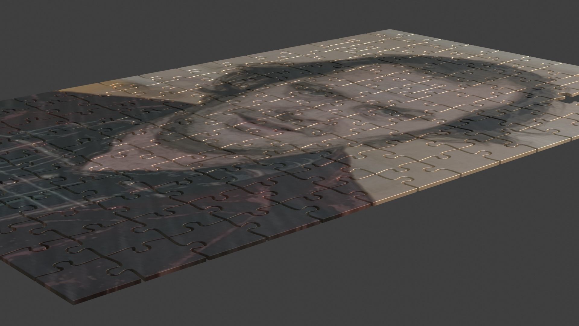 Jack Nicholson Puzzle Low-poly 3D model_6