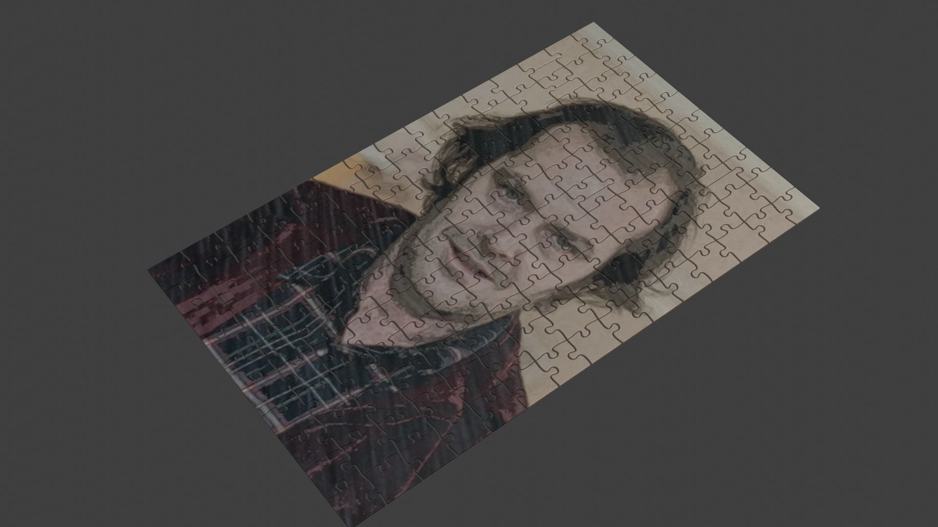 Jack Nicholson Puzzle Low-poly 3D model_4