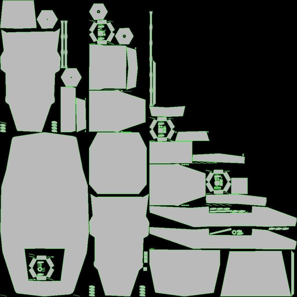 SpaceShip  Low-poly 3D model_23