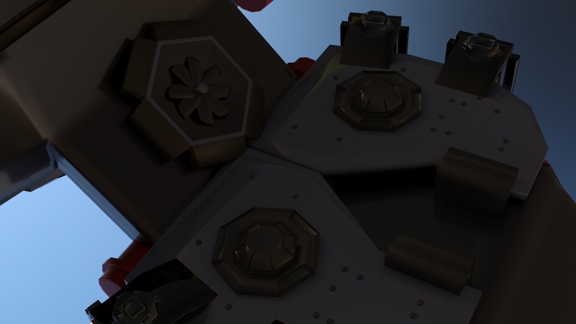 SpaceShip  Low-poly 3D model_12