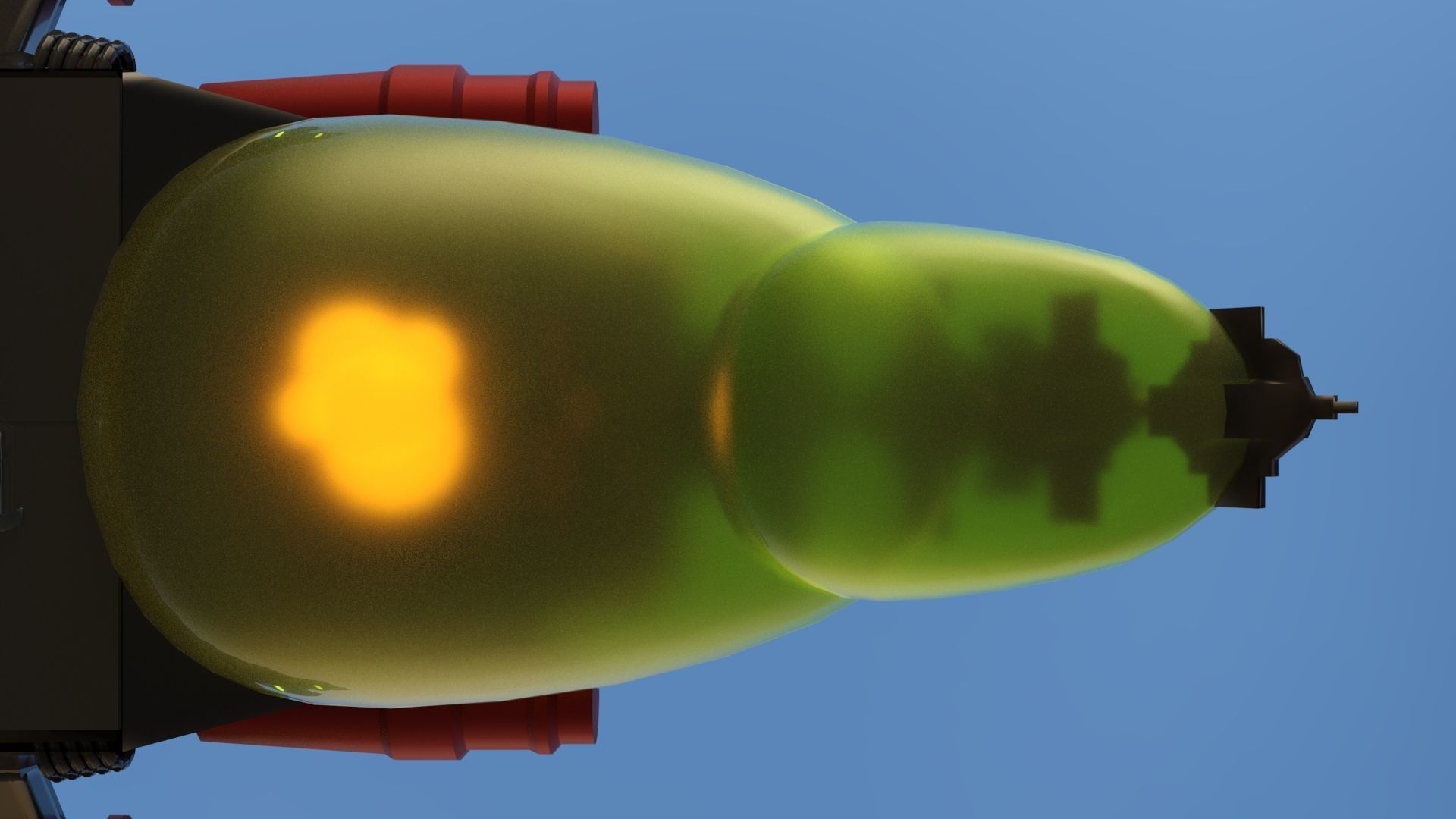 SpaceShip  Low-poly 3D model_13