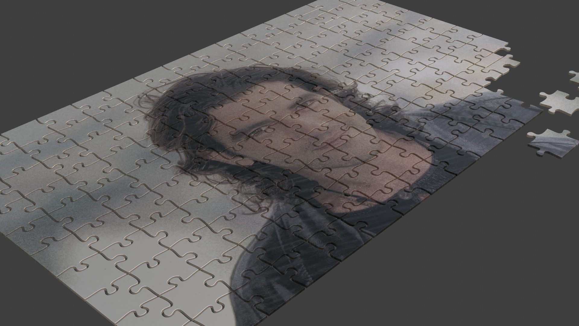 Antonio Banderas Puzzle Low-poly 3D model_9