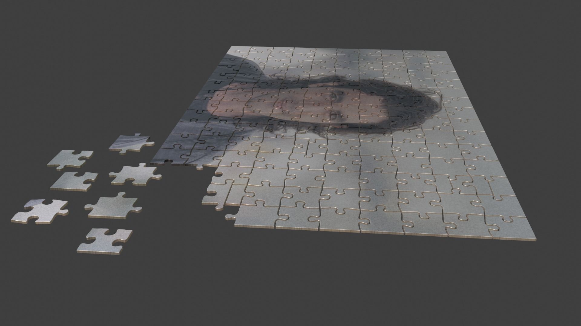 Antonio Banderas Puzzle Low-poly 3D model_8