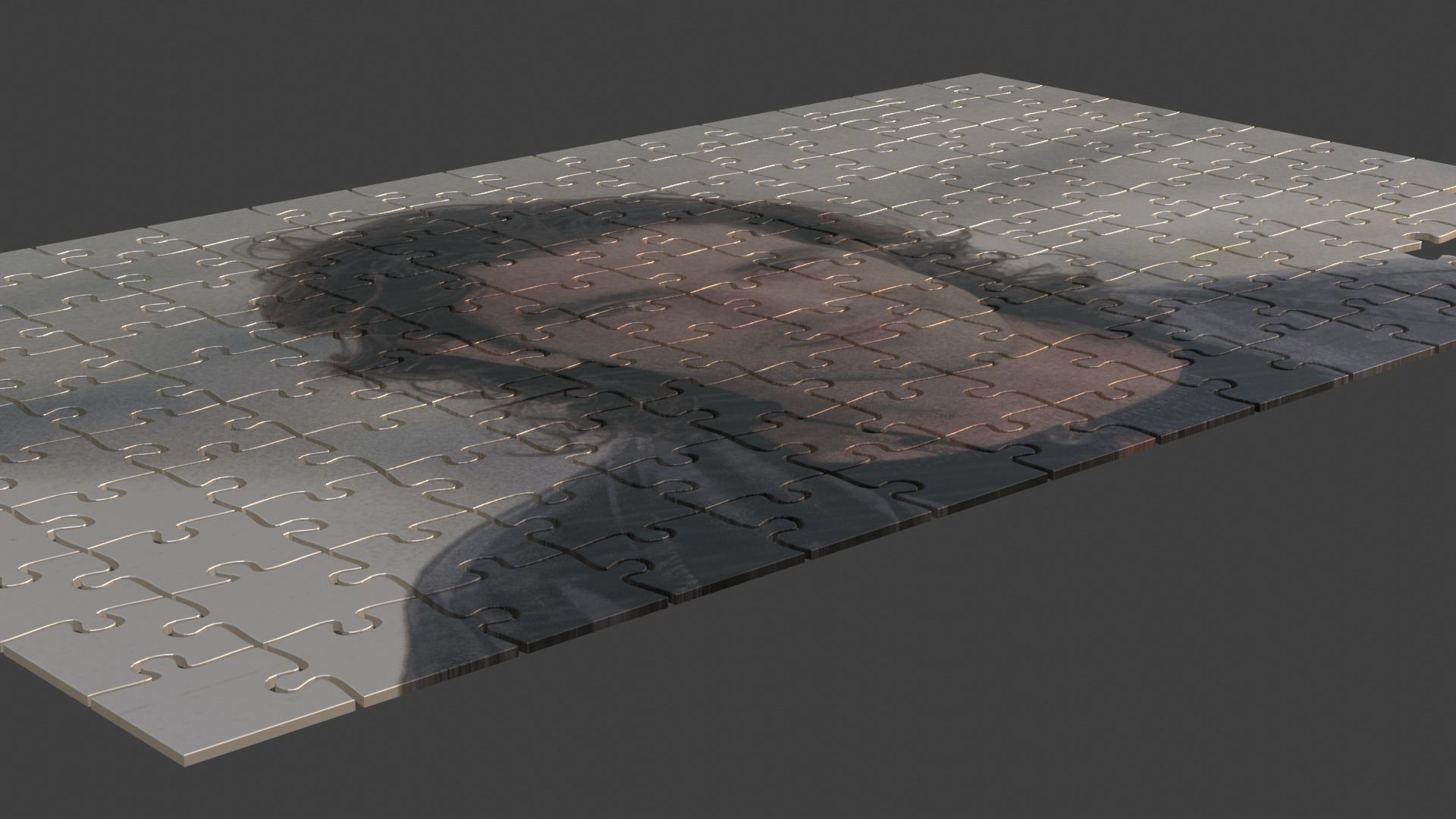 Antonio Banderas Puzzle Low-poly 3D model_6