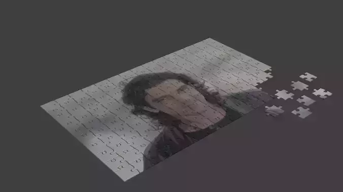 Antonio Banderas Puzzle Low-poly 3D model