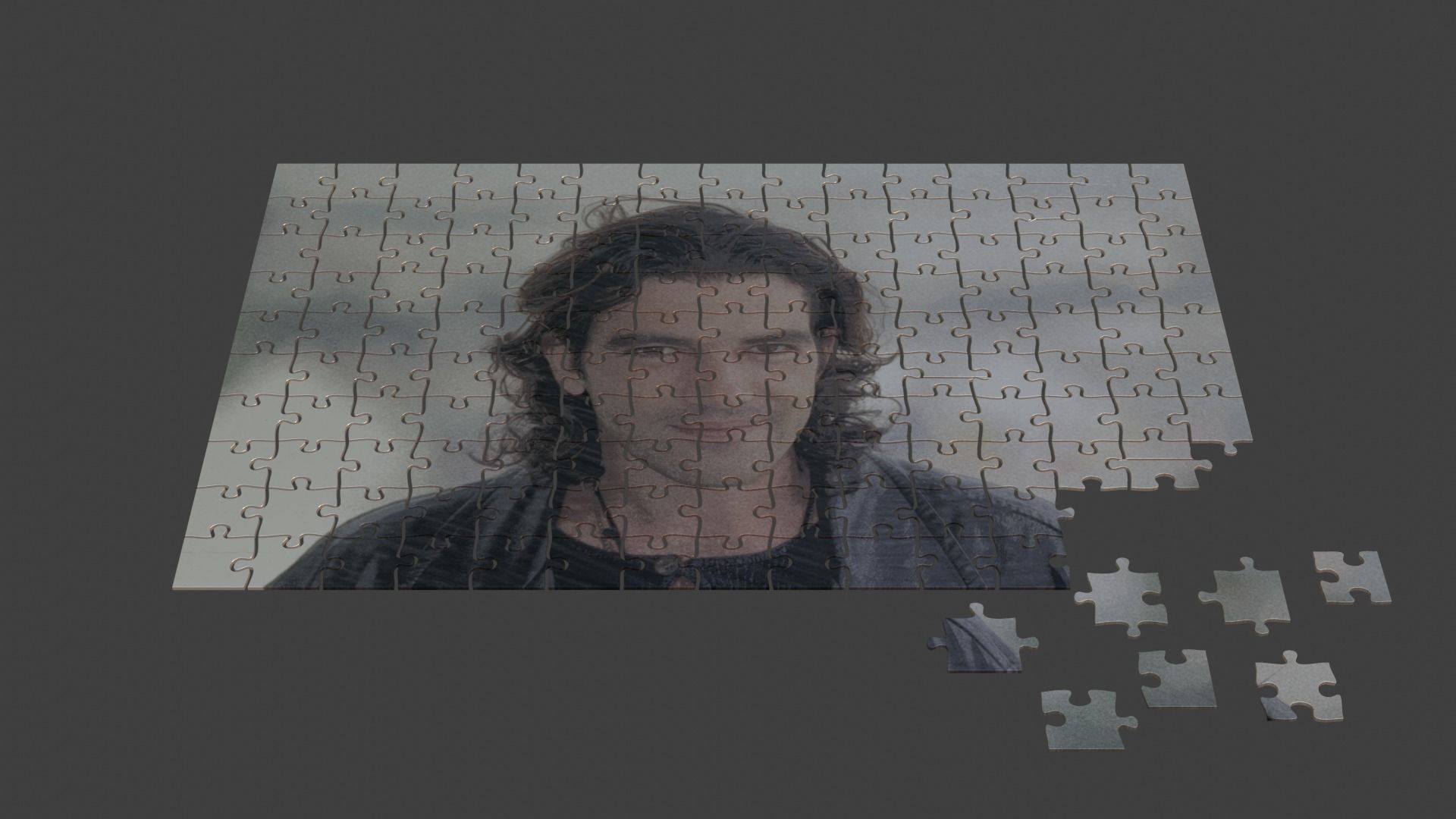 Antonio Banderas Puzzle Low-poly 3D model_3