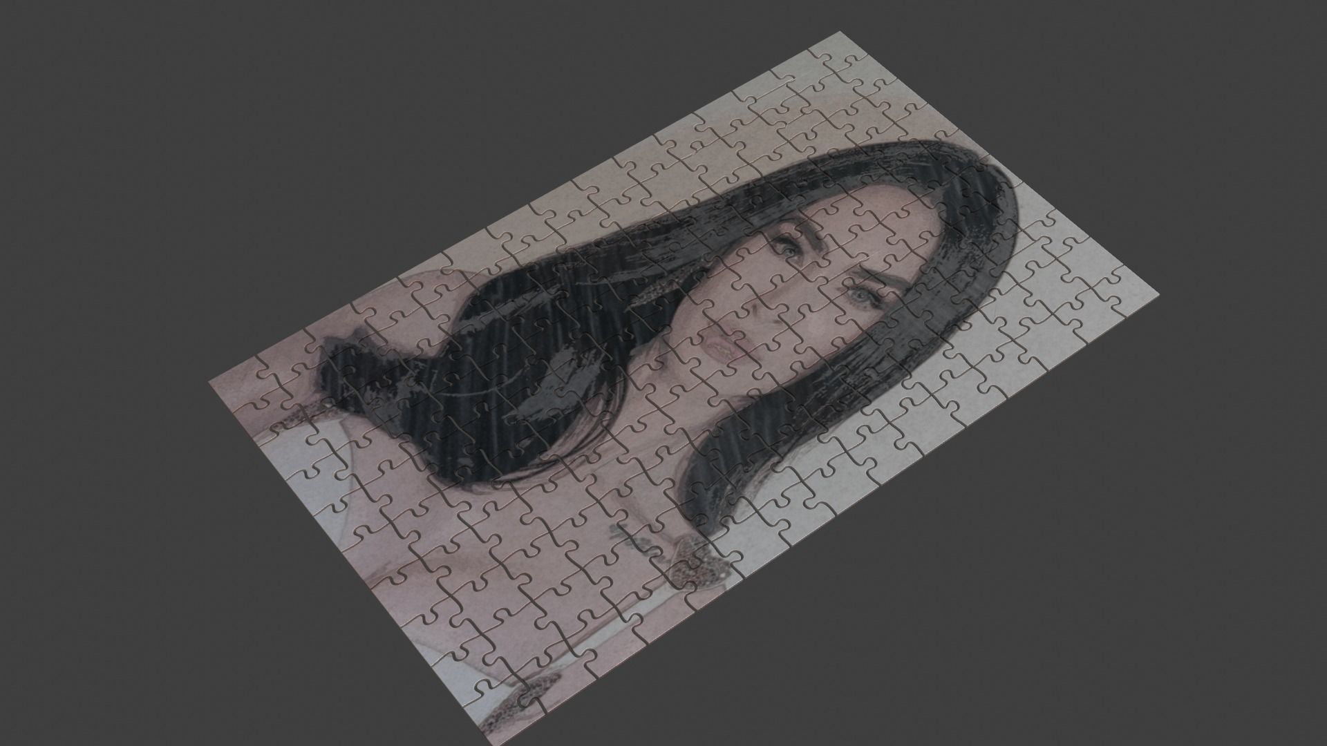 Megan Fox Puzzle Low-poly 3D model_4